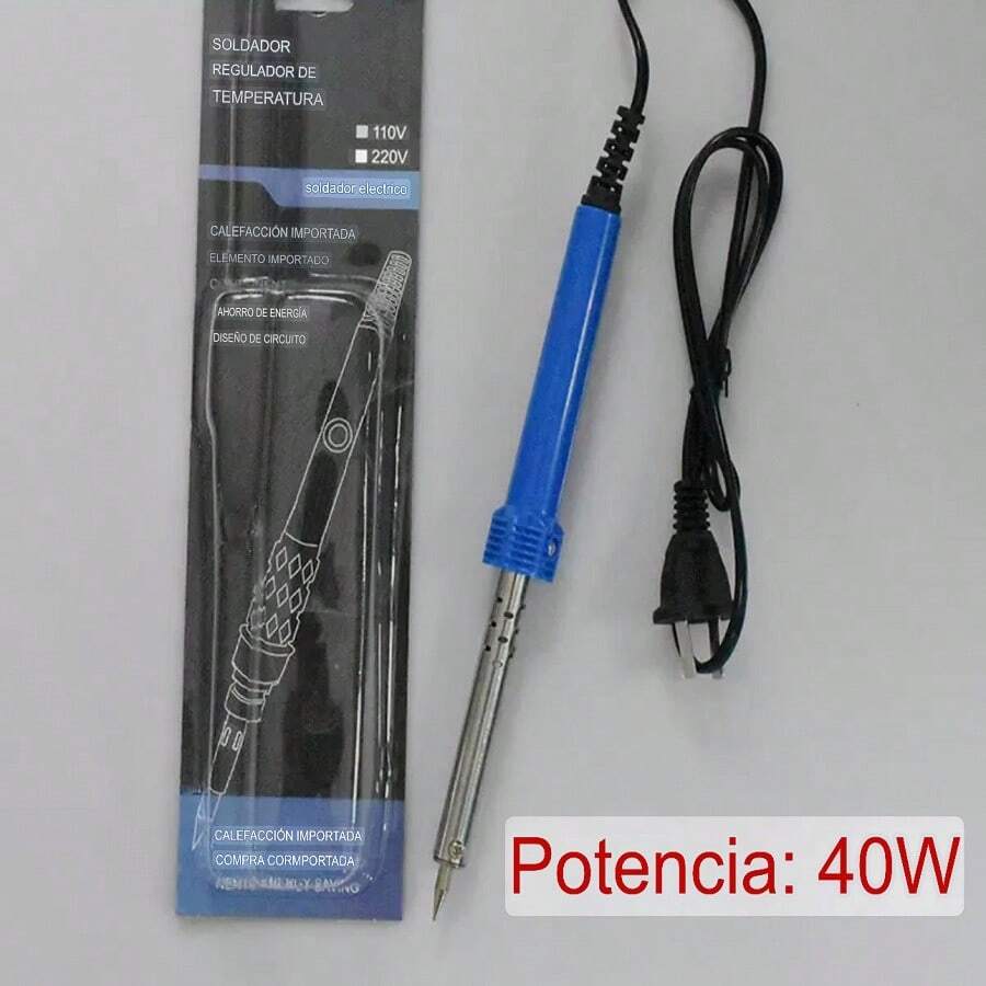 40W Pencil Type Soldering Iron With Brass Tip - 藍色 - 查看 1