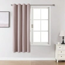 1 pieza/2 piezas opcional, Cortina opaca tipo lino para sala de estar, cortina 100% opaca para dormitorio, cortinas oscurecedoras para sala de estar, ligera, de aislamiento térmico e impermeable, juegos de paneles de cortinas opacas para teatro en casa, comedor y fondo, con sujeción