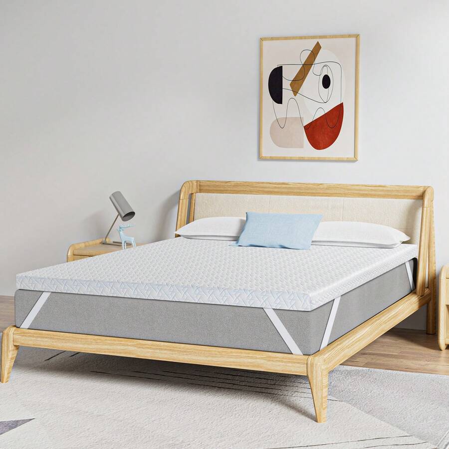 Maxzzz 3 Inch Firm Mattress Topper, Cooling Gel Memory Foam Mattress