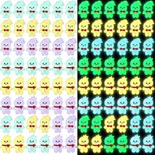 10 件夜光圣诞夜光迷你树脂圣诞树雪人姜饼微型雕像小型发光迷你装饰夜光微景观雕像（颜色随机） - 彩色 - 查看 8