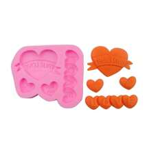 Valentine's Day Multi-Style Love Silicone Mold DIY Love Decoration Soap Gifts Craft Supplies Home Decor