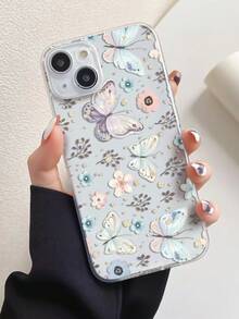 Ốp lưng điện thoại TPU họa tiết bướm và hoa động vật 1 chiếc tương thích với iPhone - Nhiều màu - Xem 1