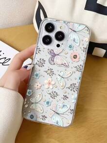 Ốp lưng điện thoại TPU họa tiết bướm và hoa động vật 1 chiếc tương thích với iPhone - Nhiều màu - Xem 3
