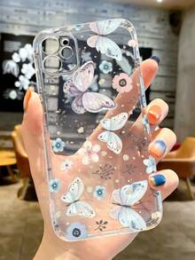 Ốp lưng điện thoại TPU họa tiết bướm và hoa động vật 1 chiếc tương thích với iPhone - Nhiều màu - Xem 4