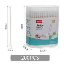 Tăm bông vệ sinh Baby Care, Tăm bông vệ sinh cho trẻ em có trục mịn, Tăm bông vệ sinh cho trẻ em, Dụng cụ vệ sinh tai cho trẻ em, Tăm bông vệ sinh mũi, Tăm bông vệ sinh hai đầu siêu mịn - W5-52 - Xem 2