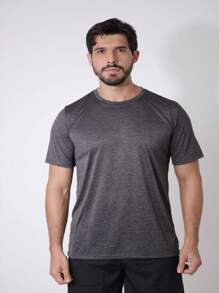 Kit 3 Shirts Men's Dry Fit Fitness Gym Training T-Shirts - Màu xám đen - Xem 5