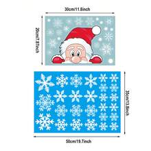 4/5/9 Sheets Christmas Window Clings Santa Claus Elk Snowflakes Pattern Window Decals Reusable Winter Wonderland Theme Static Stickers For Xmas New Year Party Home Glass Decoration Room Decor Bedroom Decor Kitchen Decor Wall Sticker Wall Decor Home Decor Christmas Decorations Christmas Decorations Home - Multicolor - View 3