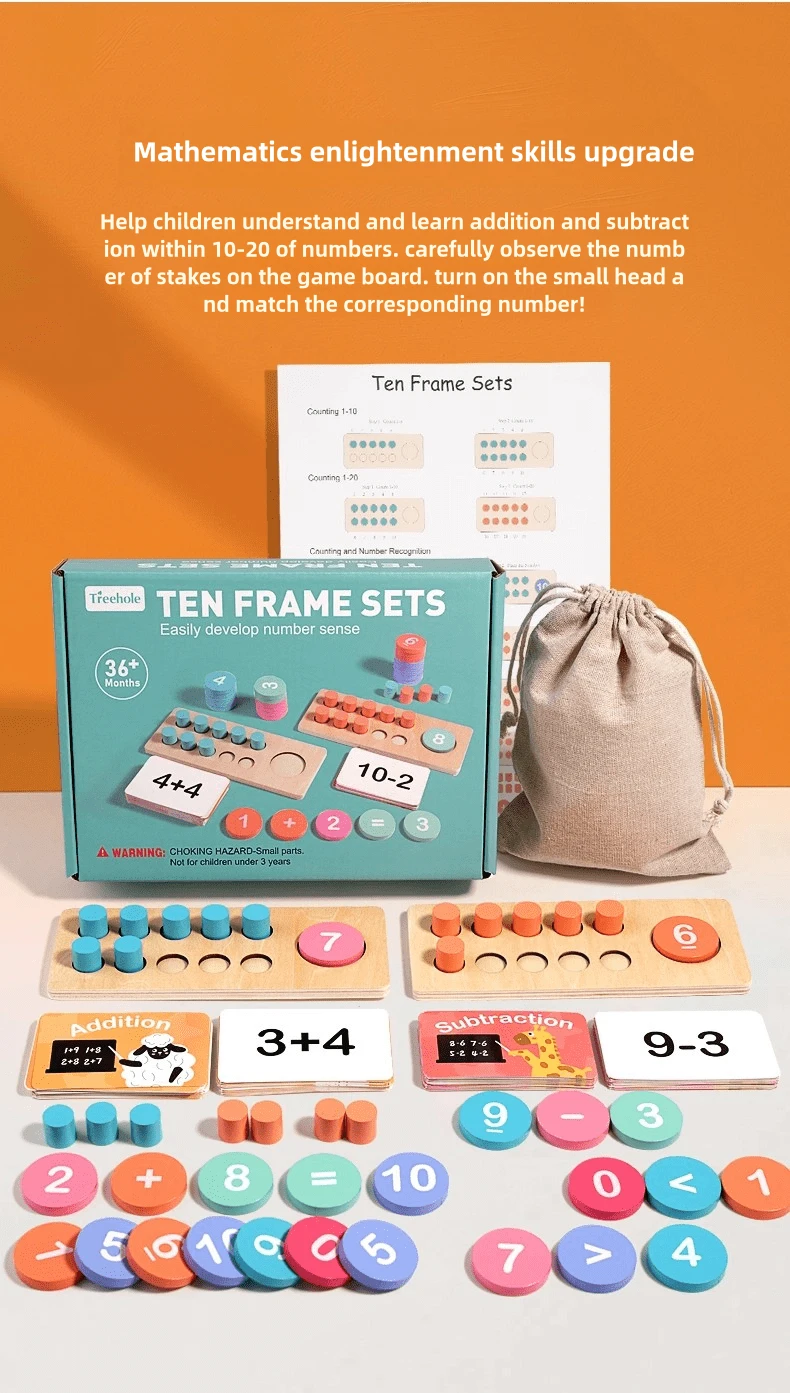 Jouets Mathématiques Jouet De Comptage En Bois Enfants 3 Ans Jouet Chiffre D 'apprentissage Éducatif Préscolaires Apprendre Compter - Jeux - Jouets