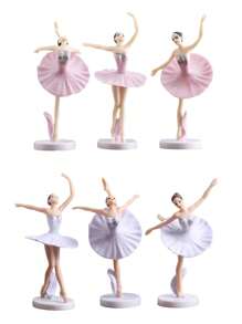 3 件粉色跳舞女孩装饰小雕像，适合桌面最佳礼物 - 彩色 - 查看 9