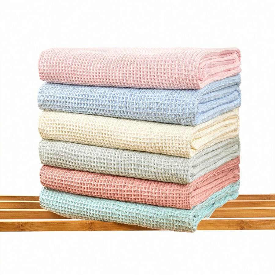 1 chăn trẻ em họa tiết tổ ong, 70*110cm, chăn trẻ sơ sinh siêu mềm, phù hợp cho bé gái và bé trai, chăn quấn trẻ sơ sinh mềm mại, vừa vặn với nôi và xe đẩy, nhiều màu - Nhiều màu - Xem 1