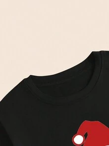 Santa Claus Printed T-Shirt Blouse Women's Fashion Casual Comfort Premium - 所以 - 查看 5