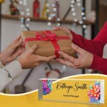 1 件，个性化办公桌铭牌，定制办公桌亚克力铭牌，男女办公桌装饰，个性化办公桌铭牌，女士、教师、员工、护士、同事的感谢礼物 - 婚礼、生日、感恩节、圣诞节、个性化礼物、节日礼物 - 彩色 - 查看 7