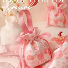 1/5/10pcs/Pack High Quality Gift Bags, Wedding, Christmas, Birthday Party Small Gifts Packaging Bags, Handles, Non-Folding Drawstring Bags - Multicolor - View 6