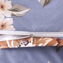 3 件套涤纶拉绒印花羽绒被套 [1 件羽绒被套 + 2 件枕套]，无填充物 - 彼岸花 - 查看 8