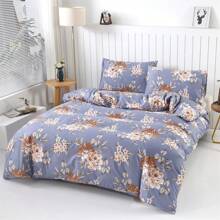 3 件套涤纶拉绒印花羽绒被套 [1 件羽绒被套 + 2 件枕套]，无填充物 - 彼岸花 - 查看 4