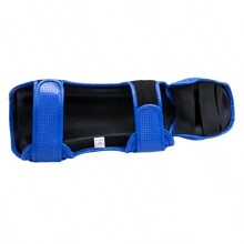 Boxing Leg Guards With The Back Of The Foot Sparring Grappling Shin Guards Muay Thai Thickened Fighting Guards Ankle Guards Taekwondo Leg Guards PU Thickened Sports Guards - Đỏ - Xem 4