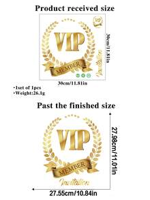 自粘式 VIP 休息室门标牌单张优质装饰标签易于粘贴奢华品牌专属区域非常适合办公室、酒店和活动场所 - 彩色 - 查看 8