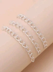 50/100pcs Jewelry Extender Chain Gold & Silver Color For Bracelets, Necklaces, DIY Making Accessories, Suitable As Gifts For Men & Women