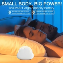 1PC Adjustable Brightness Rechargeable Cloud Night Light, 4 Brightness Options, Cute Cloud Shaped LED Night Light, Bedroom Creative Gift, Bedroom Desktop Mini Ornament Desk Lamp, Birthday Gift, New Internet Celebrity Creative Charging Cute Cloud Night Light