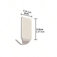 6pcs Stainless Steel Hooks - For Kitchen, Bathroom, Door, Wall - No Drilling Required