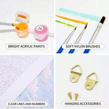 Book Girl Painting Set, Including DIY Digital Painting And Oil Painting, With Imaginative Design Gifts Birthday Graduation - Multicolor - View 5