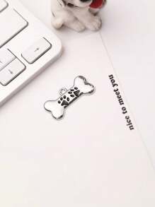 1 件定制宠物狗骨头钥匙扣，刻有宠物名字 - 彩色 - 查看 5