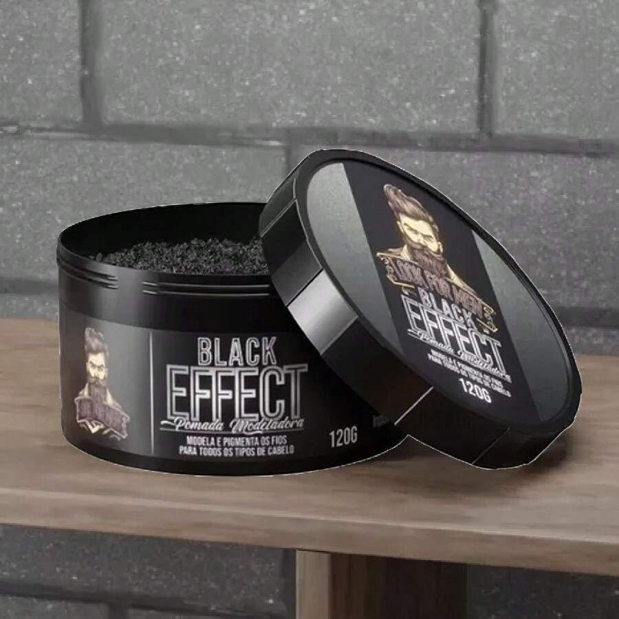Look For Men Modeling Wax Colorless Shine Effect Moisturizing Caramel Moisturizing Matte Effect Memory Effect Black Darkening Of Beard And Hair Strands Ultra Hold - 黑色 - 查看 1