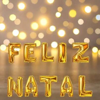 Halloween+Christmas Kit 10 Metallic Merry Christmas Party Balloons 40cm-Gold