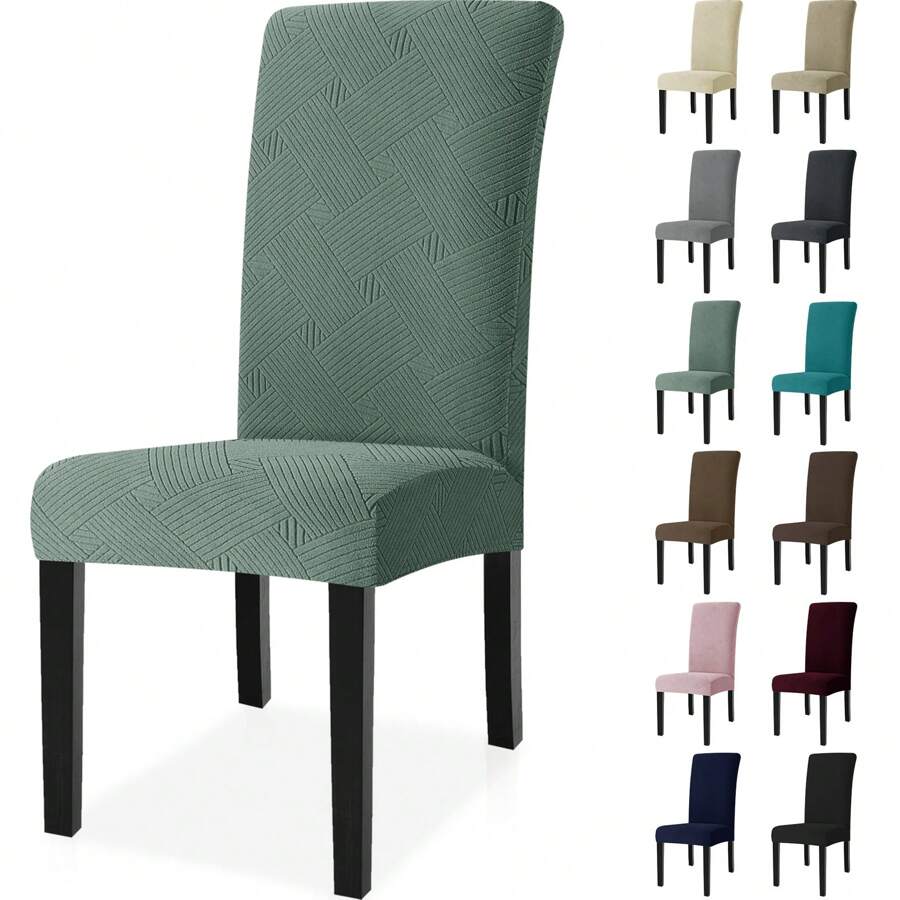 Ystyle Chair Covers With Backrest 2/4/6 Pieces, Stretch Chair Covers Living Room Kitchen, Universal Stretch Chair Covers, Modern Anti-Scratch Cat Chair Covers - Pastel Green - View 1