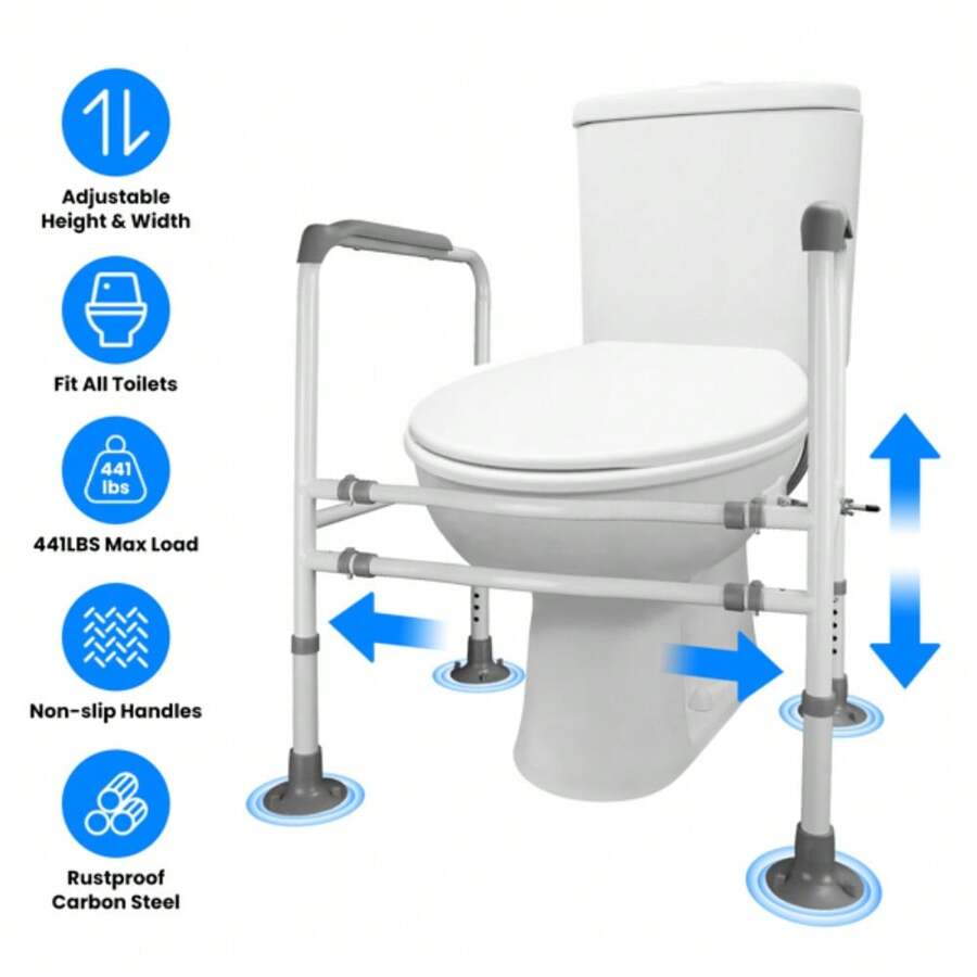 Toilet Safety Rails For Elderly Adjustable Toilet Safety Rails Stand