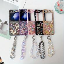 For Samsug Galaxy Z Flip 6/Flip 5/Flip 4/Flip 3 Case Glitter, Sparkly Protective Slim Thin Women Girl Cute Sparkle Phone Case For Samsug Galaxy Z Flip 6 For Christmas, Birthday, New Year Gifts, Winter,Gifts For Family, Friends,Birthday,Girlfriend,Boyfriend - Purple - View 2