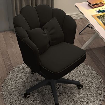 Office Chair Cute Petal Desk Chair, Modern Fabric Home Butterfly Chairs Height Adjustable Chair Makeup Chairs Computer Chairs
