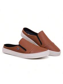 Men's Black Mule Sneakers Lightweight, Comfortable And Modern - 駝色 - 查看 3