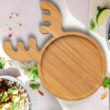 竹制圆托盘儿童套装跨界杯垫DIY底胚肉马赛克杯垫居家、厨房、酒店用 - 多色 - 查看 1