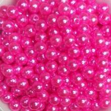 1000 Pearls 6mm ABS Whole With Hole 100g More Than 30 Colors - 粉色 - 查看 2