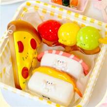 Miniso All Things Face Holding Outdoor Picnic Theme Series Blind Box Handmade Desktop Ornament Birthday Gift (Random Delivery,1pc)