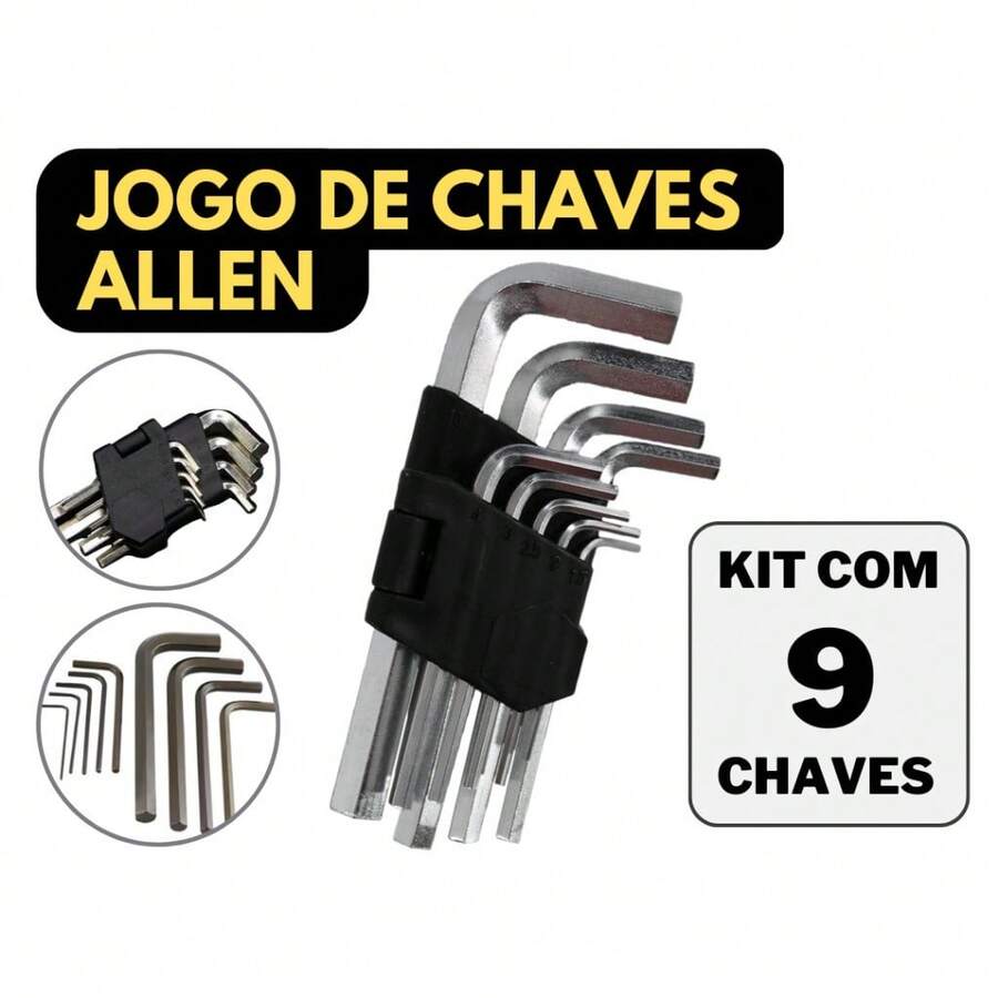 Short Hexagonal Allen Key Set Kit With 9 Pieces T10 To T50 - 內六角扳手組 9 件 WL-1149(1 件組) - 查看 1