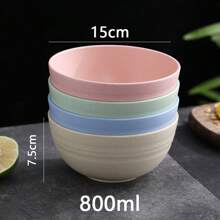 4/5 bát nhựa không vỡ - Bát đựng súp và salad dùng được trong lò vi sóng và máy rửa chén, nhiều màu, sản phẩm nhà bếp - Nhiều màu - Xem 13