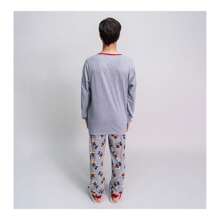 Disney Long Single Jersey Pajamas Mickey Gray Long Cotton Pajamas | Comfortable And Elegant Set For Sleeping And Resting | Mickey Pajamas With Easy Care - Multicolor - View 5