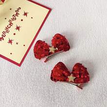 1 件儿童圣诞蝴蝶结头带发饰，节日礼物派对头饰 - 多色2 - 查看 14