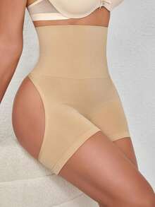 Quần lót định hình eo cao cho phụ nữ, nâng mông, quần short làm thon eo - Màu be - Xem 4