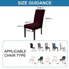Ystyle Chair Covers With Backrest 2/4/6 Pieces, Stretch Chair Covers Living Room Kitchen, Universal Stretch Chair Covers, Modern Anti-Scratch Cat Chair Covers - Burgundy - View 7