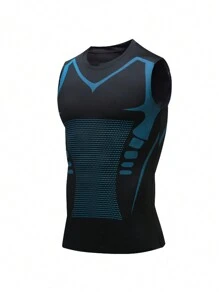 5-Pack Men's Sports Compression Tank Tops: Printed, Slim-Fit, Sleeveless Workout Shirts For Moisture-Wicking And Sweat-Wicking Bodybuilding Training - Multicolor - View 6