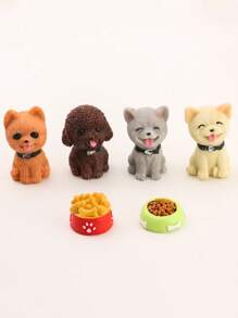 Tượng nhỏ bằng nhựa: Cú, Gấu bông, Vịt, Gấu trúc, Sóc, Thiên nga, Dùng để trang trí cảnh quan - Nhiều màu - Xem 15