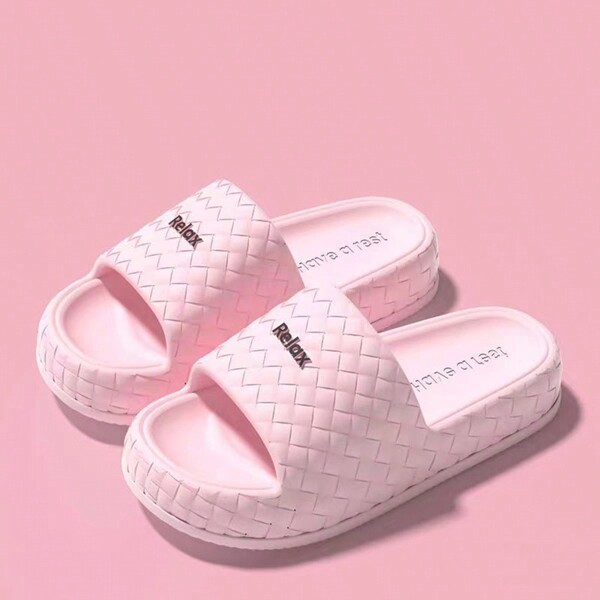 Women Comfortable Thick Soled Slippers - Soft EVA Material, Solid Colors, Suitable For Indoor & Outdoor Wear All Year Round