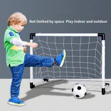 2-In-1 Soccer Goal & Basketball Hoop Toy, Detachable For Indoor And Outdoor Sports Play