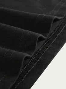 Men's T-Shirt Shark Print Wave Rider Surfer Fashion Casual T-Shirt Loose Versatile Sophisticated Modern Breathable Soft - 黑色 - 查看 3