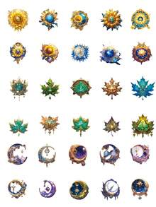 10/20 Miếng Dán PET Sáng Tạo Phong Cách Steampunk, Hoa Phong Tình Yêu, Hoa Tuyết, Keo Dán Trang Trí Dùng Để Gói Quà, Làm Sổ Lưu Niệm, Viết Nhật Ký, v.v. - Lý Tưởng Cho Ốp Điện Thoại, Bình Nước & Dự Án Nghệ Thuật, Vật Liệu Làm Tranh Ghép Tinh Tế - Nhiều màu - Xem 8