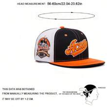 1pc Men's Fashion ACUSA Color Block Embroidered Hip Hop Cap, Fashionable Outdoor Adjustable Sun Protection Unisex Baseball Cap Snapback Hat For Spring, Autumn, Casual Street Cute Party Bohemian Polyester Embroidery Decoration Baseball Cap - ACUSA - View 11