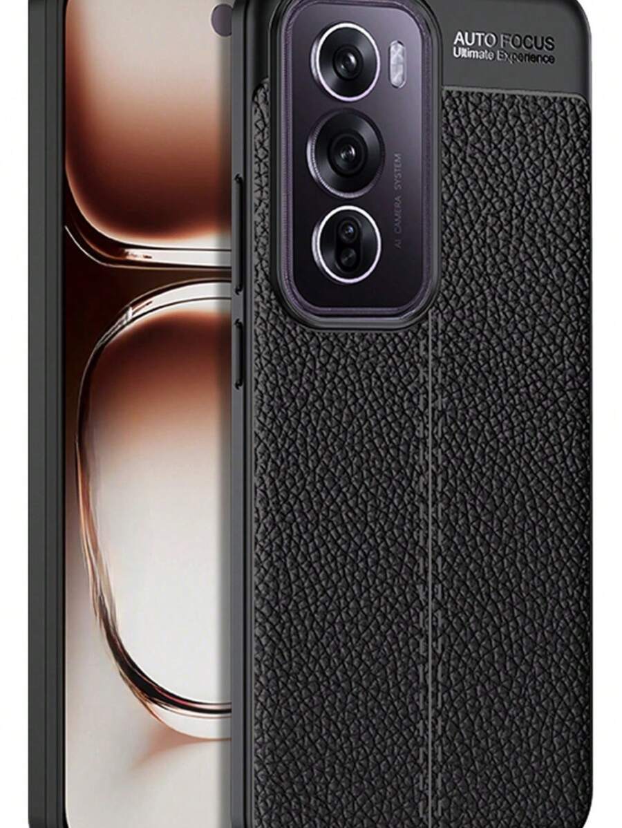 Funda Para Oppo Reno 12 5g Tpu Leather Case - Negro - Ver 1
